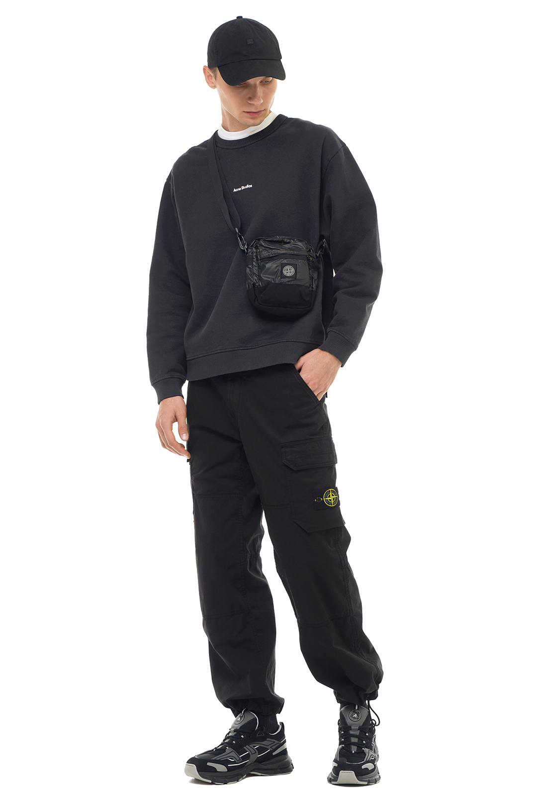Світшот oversize з логотипом ACNE STUDIOS ACm23007