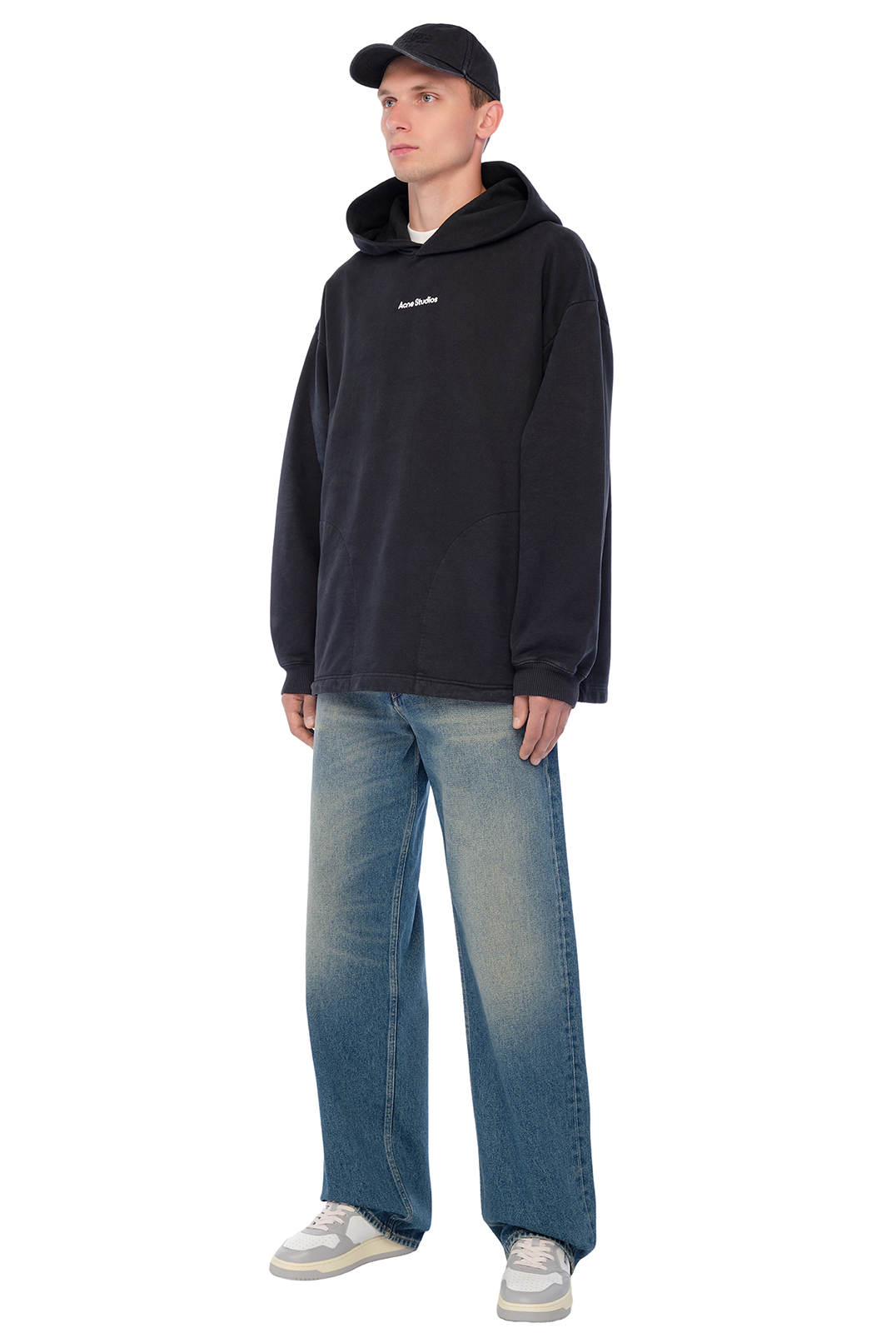 Худі oversize з логотипом ACNE STUDIOS ACm24015