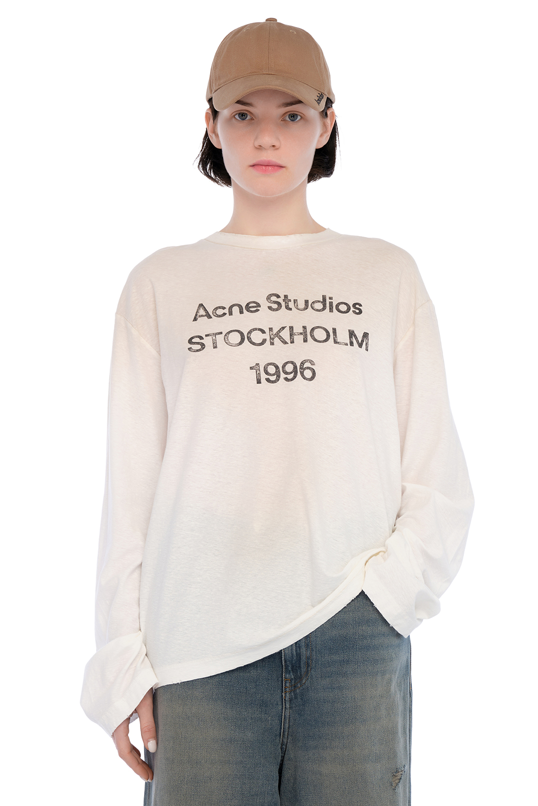 Лонгслів oversize з логотипом ACNE STUDIOS ACw15013