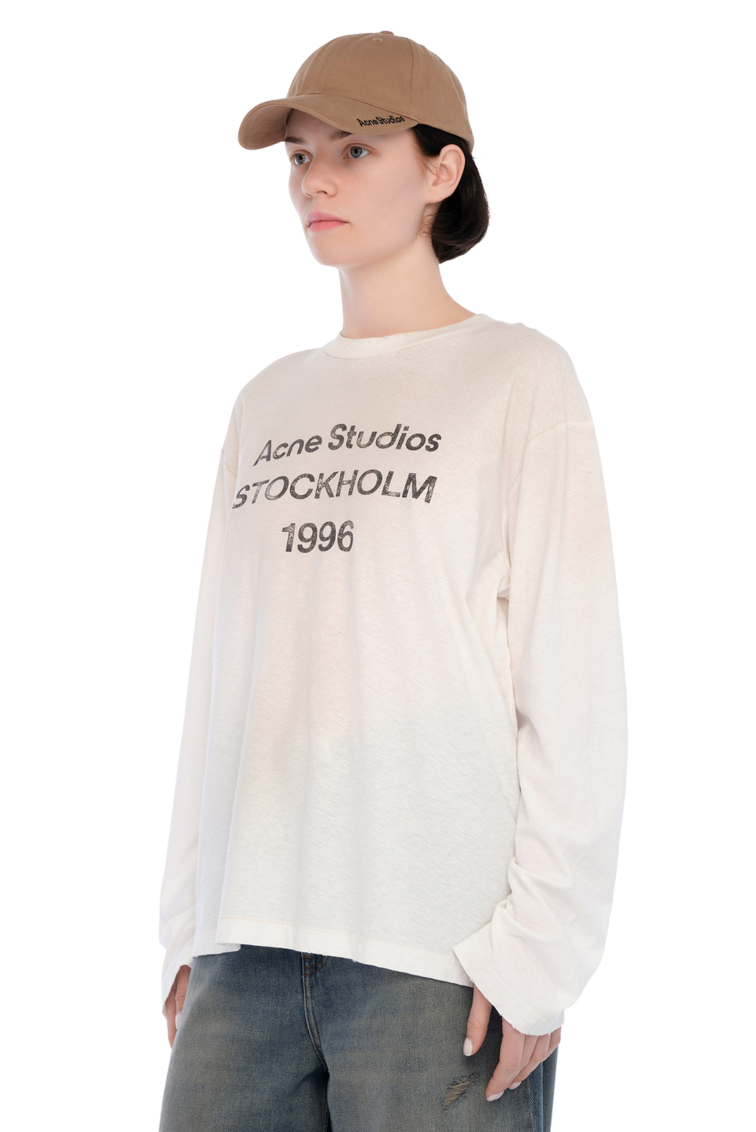 Лонгслів oversize з логотипом ACNE STUDIOS ACw15013