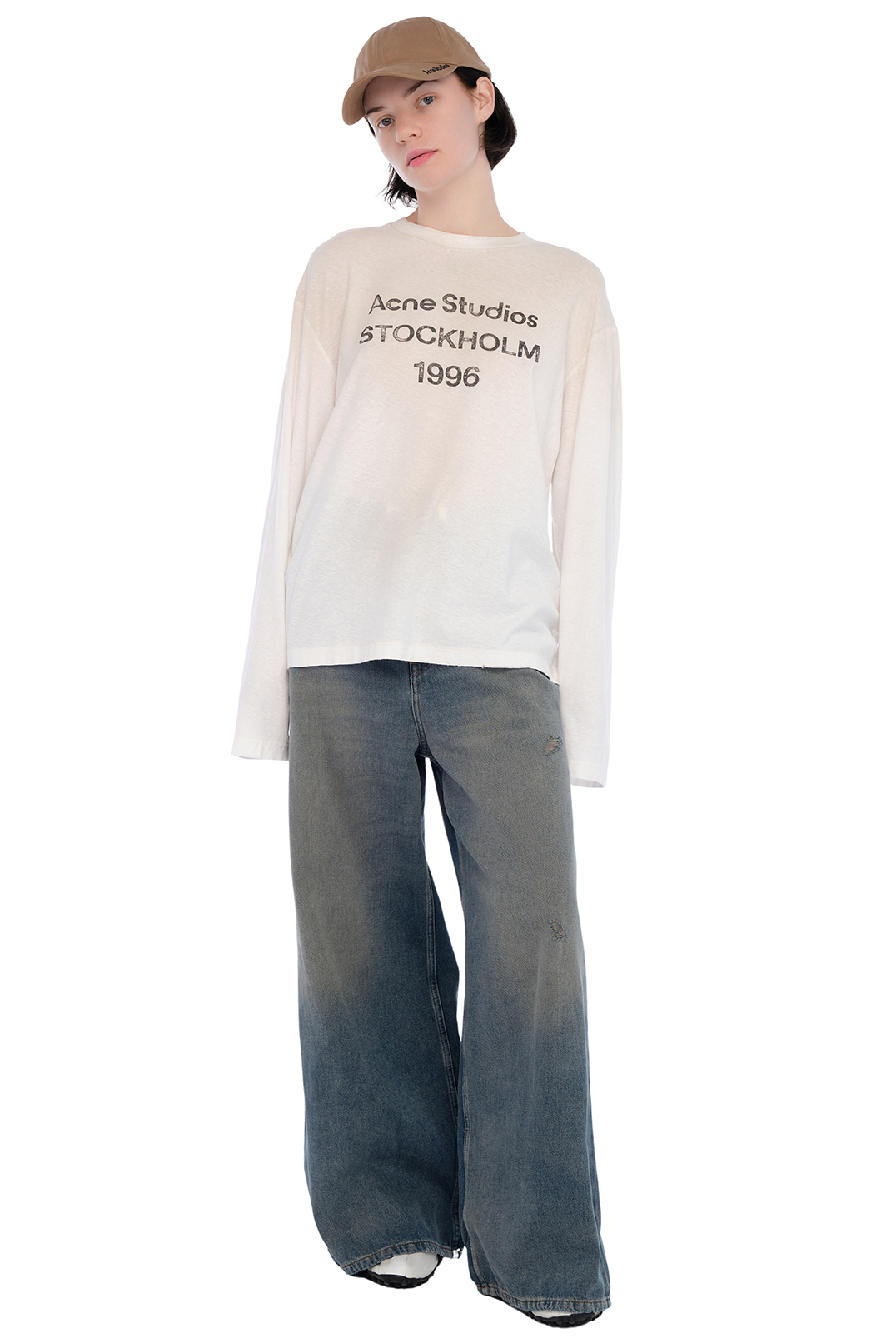 Лонгслів oversize з логотипом ACNE STUDIOS ACw15013