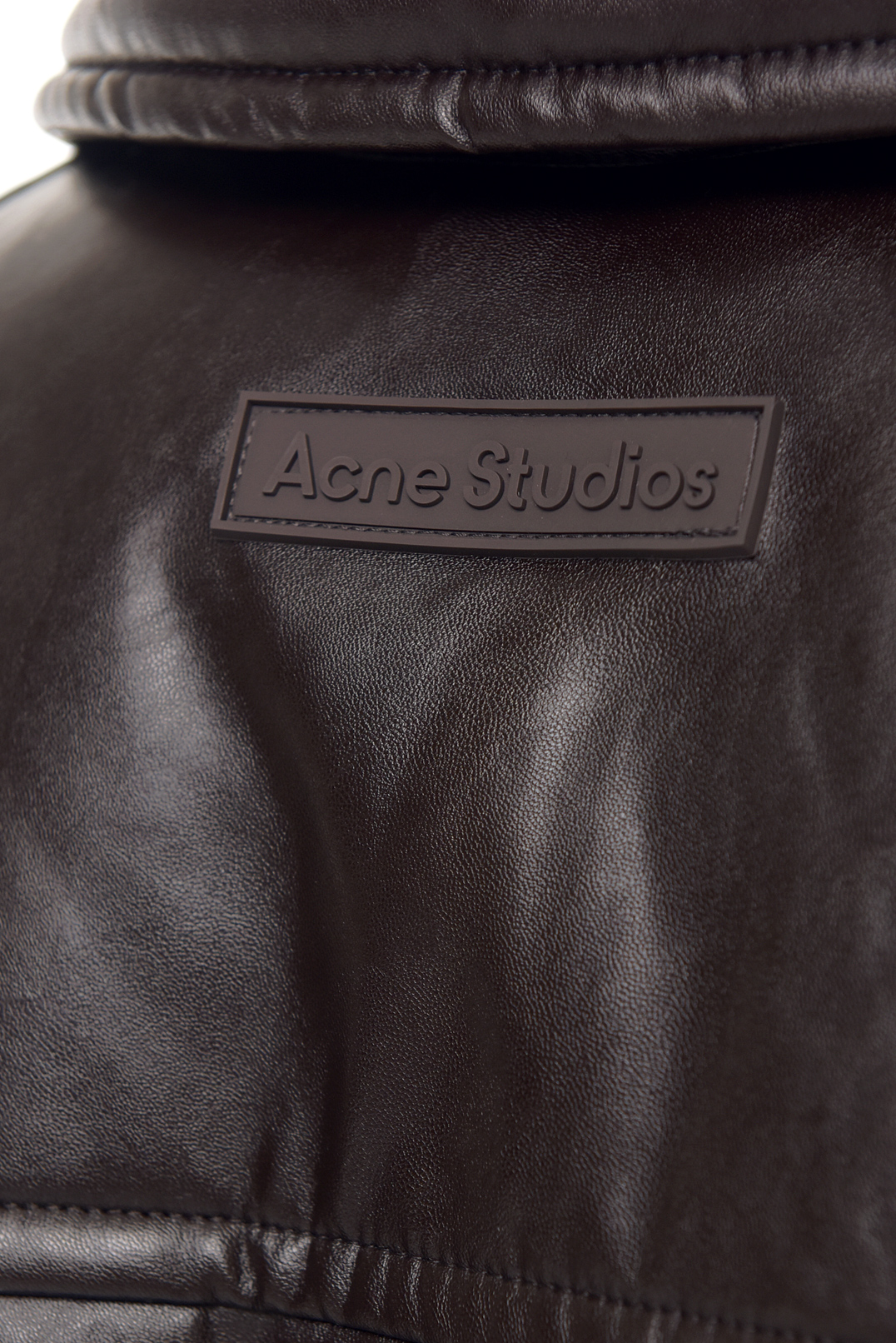 Вкорочений бомбер з еко-шкіри ACNE STUDIOS ACw23019