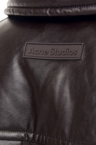 Вкорочений бомбер з еко-шкіри ACNE STUDIOS ACw23019