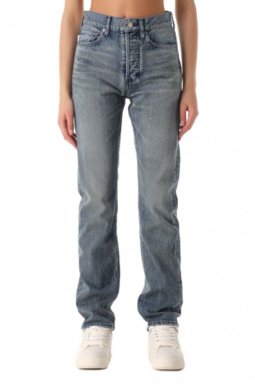 Подовжені джинси з ефектом потертостей AMBUSH AMB21019