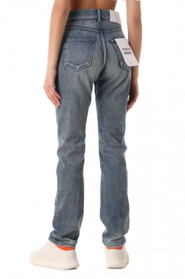 Удлиненные джинсы с эффектом потертостей AMBUSH AMB21019 