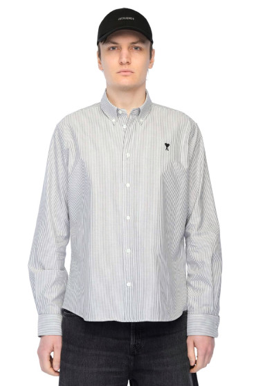 Сорочка в смужку AMI PARIS AMIm16016