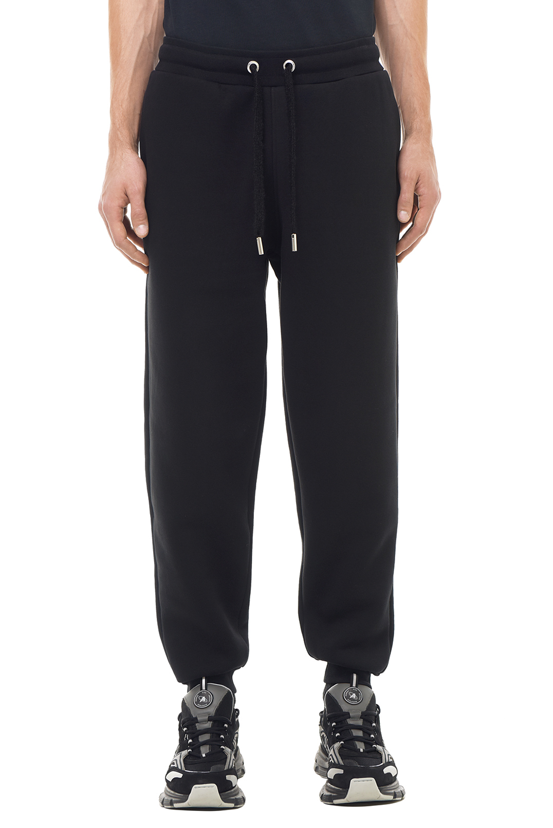 Брюки джогери з логотипом AMI PARIS AMIm23012