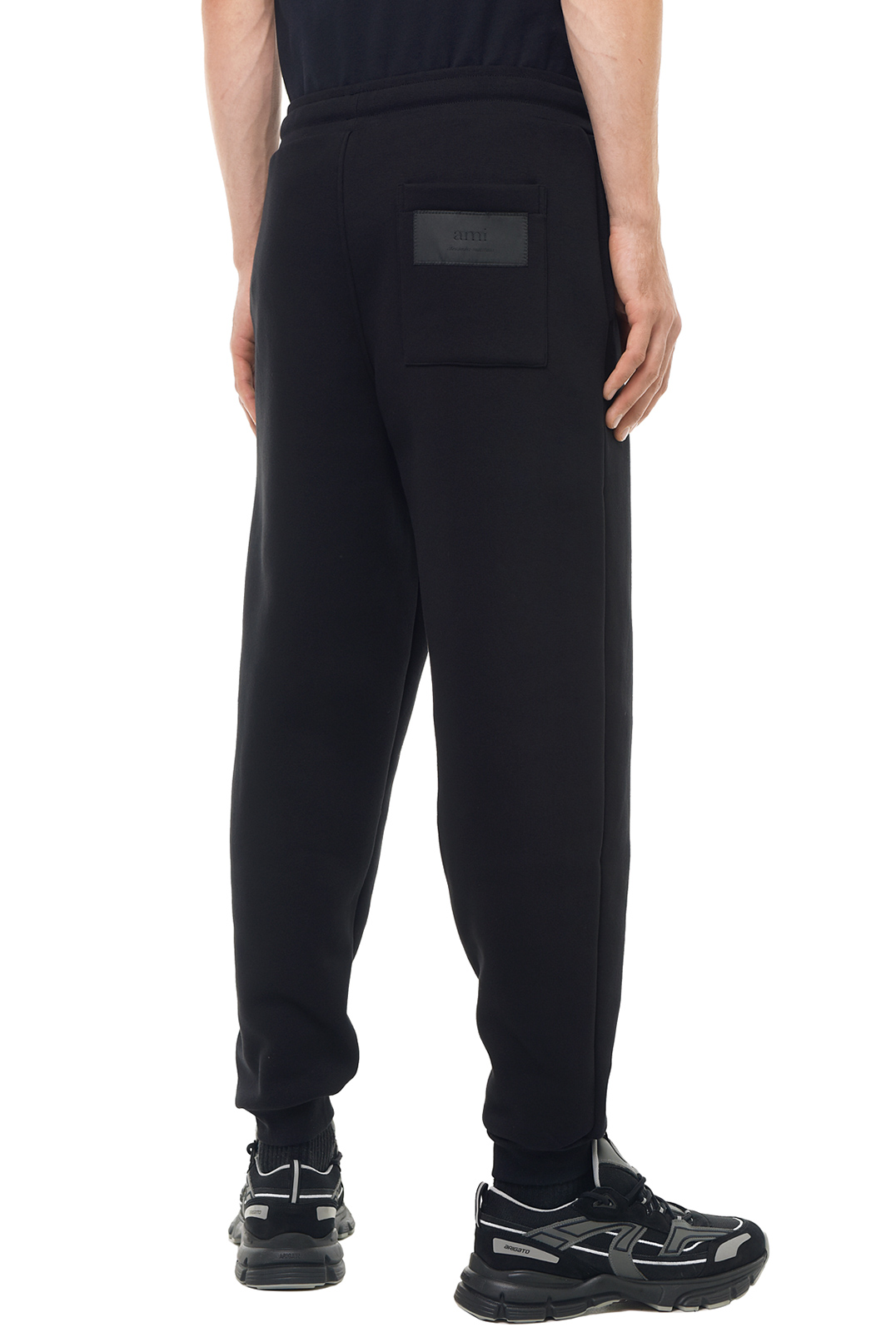Брюки джогери з логотипом AMI PARIS AMIm23012