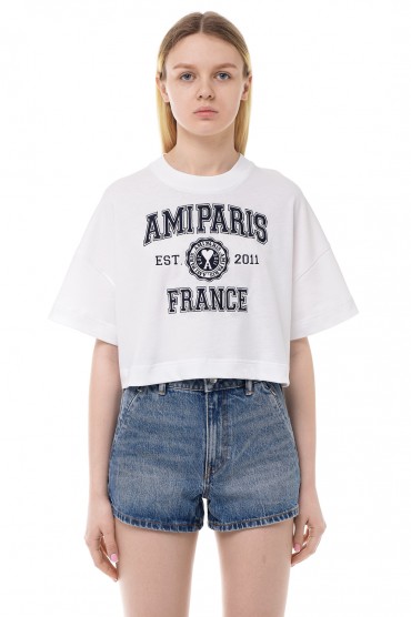 Вкорочена футболка France AMI PARIS AMIw13003