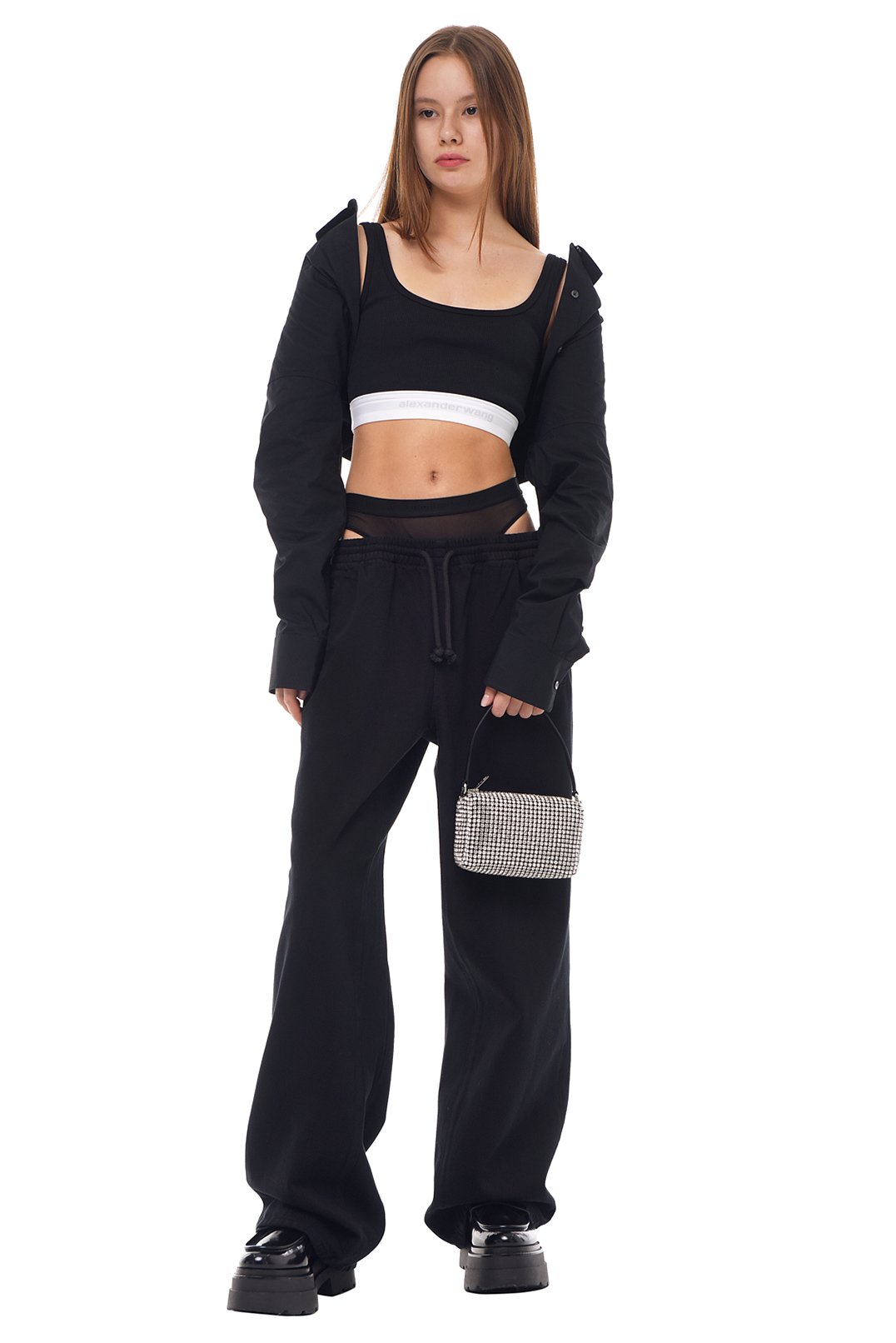 Подовжені брюки з еластичним поясом ALEXANDER WANG AWDp23004