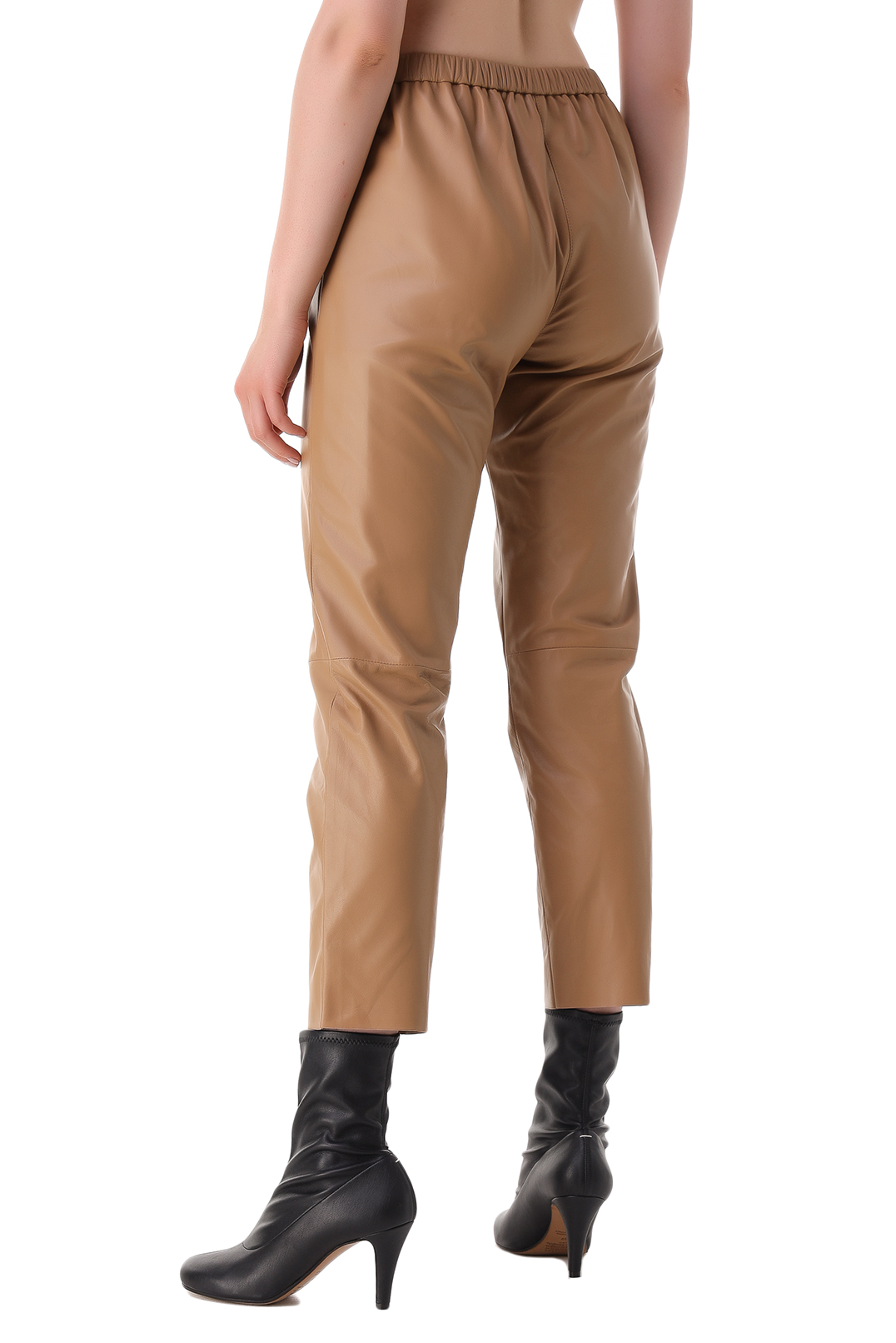 Укороченные кожаные брюки DROME DRM21002
