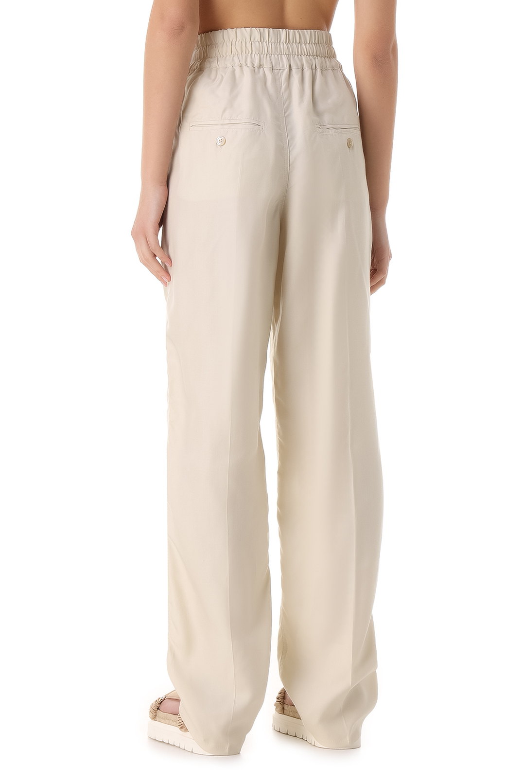 Удлиненные брюки с эластичным поясом ETOILE ISABEL MARANT ETOI12019
