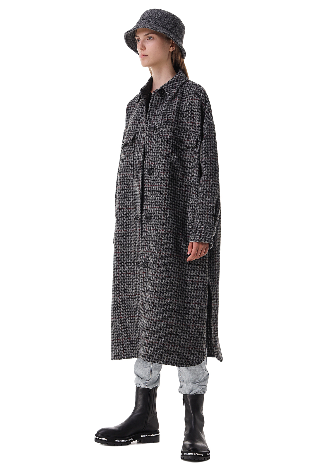 Пальто oversize в гусиную лапку ETOILE ISABEL MARANT ETOI21016