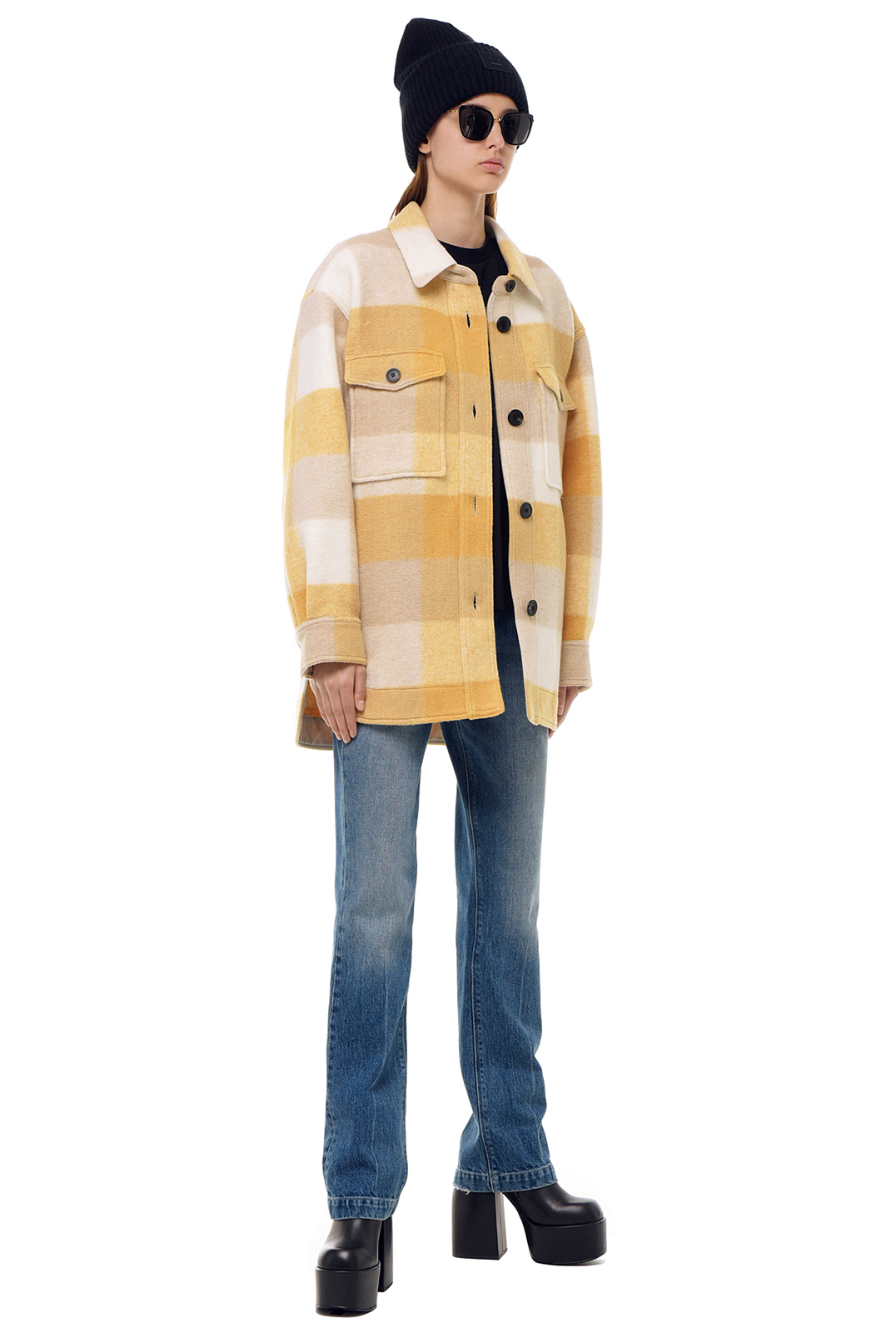 Куртка-сорочка oversize в клітку ETOILE ISABEL MARANT ETOI22002