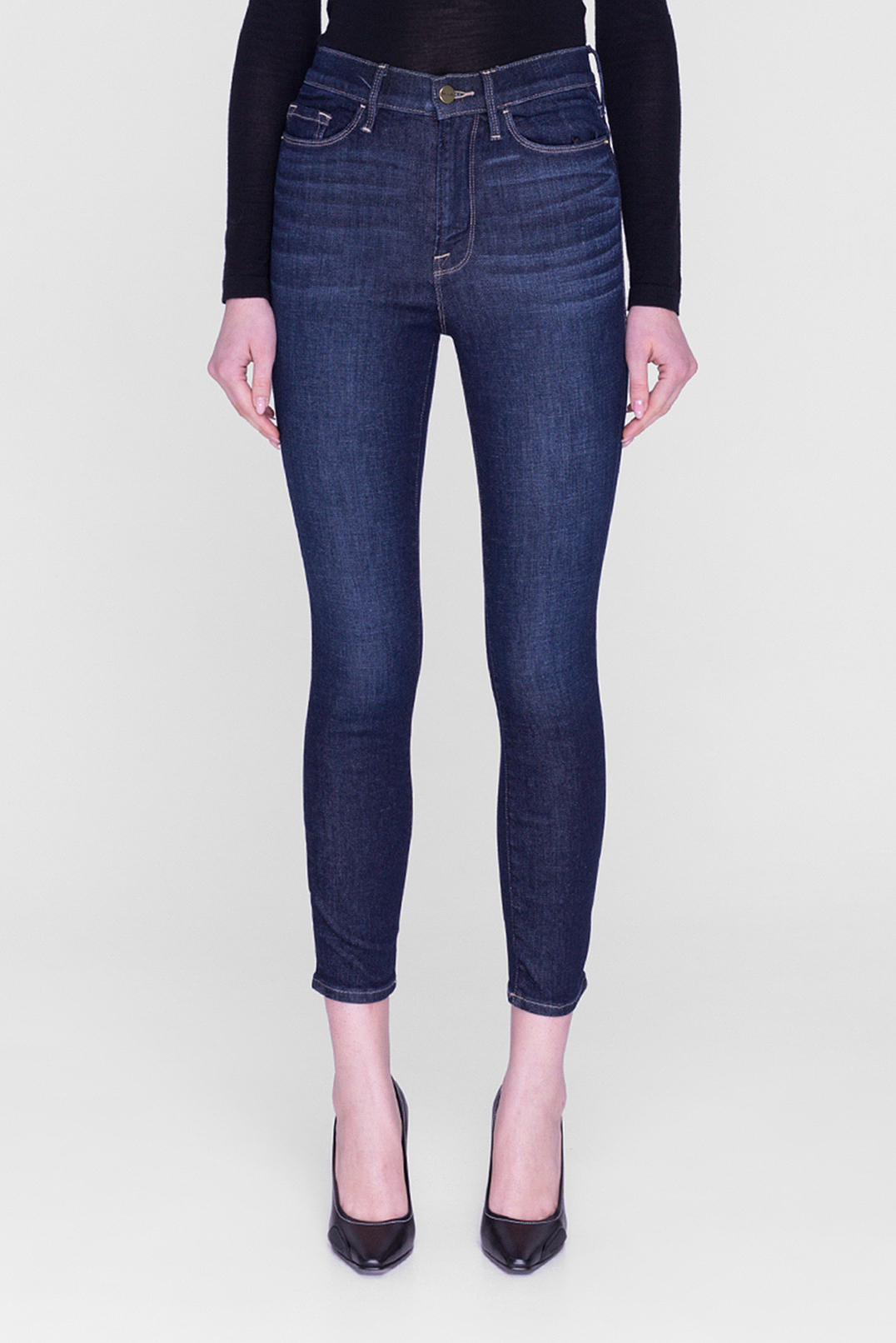Вкорочені джинси з ефектом потертостей FRAME FRM29001