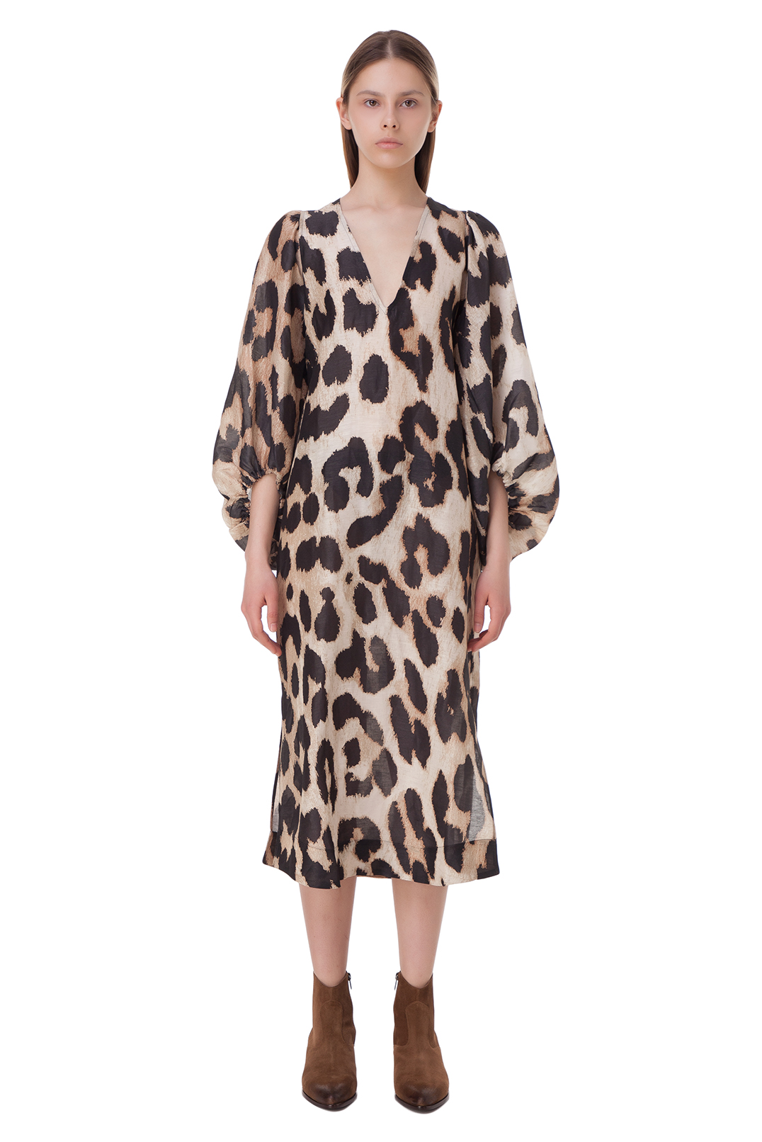 Леопардове плаття GANNI GANw10001