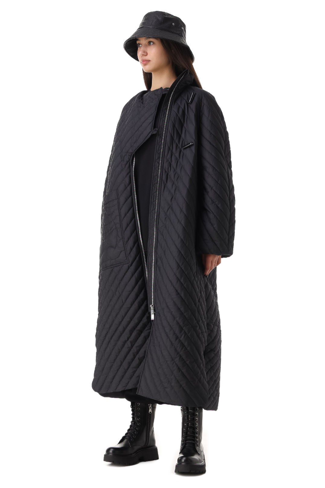 Стьобане пальто oversize GANNI GANw21010