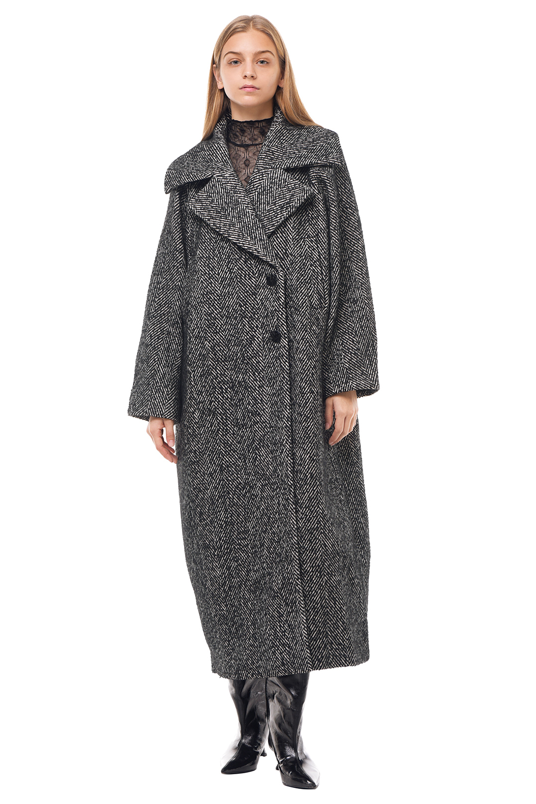 Пальто oversize GANNI GANw23003
