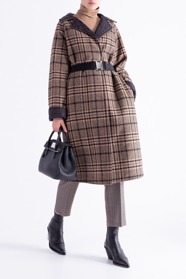 Двостороннє пальто в клітку GANNI GANw29008