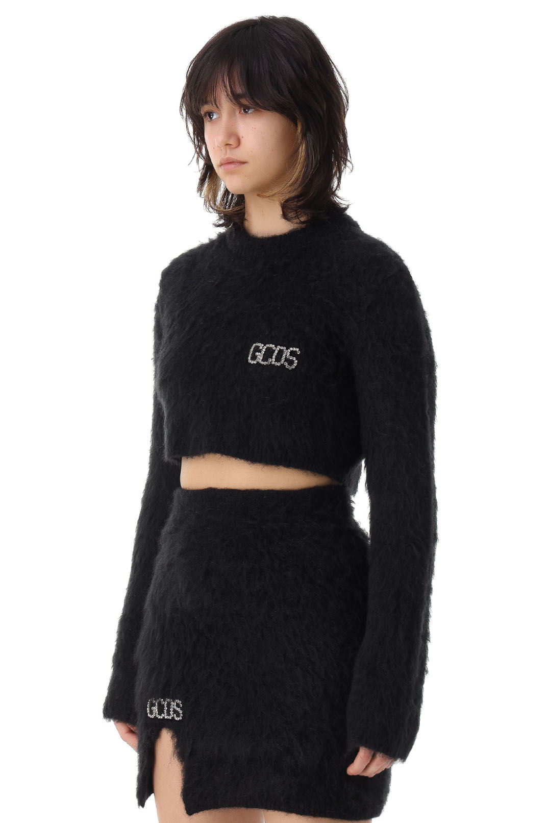Укороченный свитер с логотипом GCDS GCDS21002