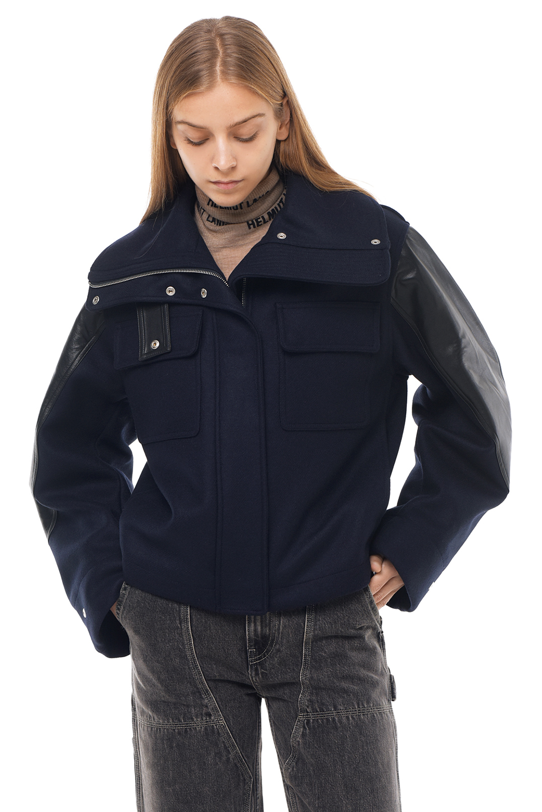 Куртка зі шкіряними деталями HELMUT LANG HL23003