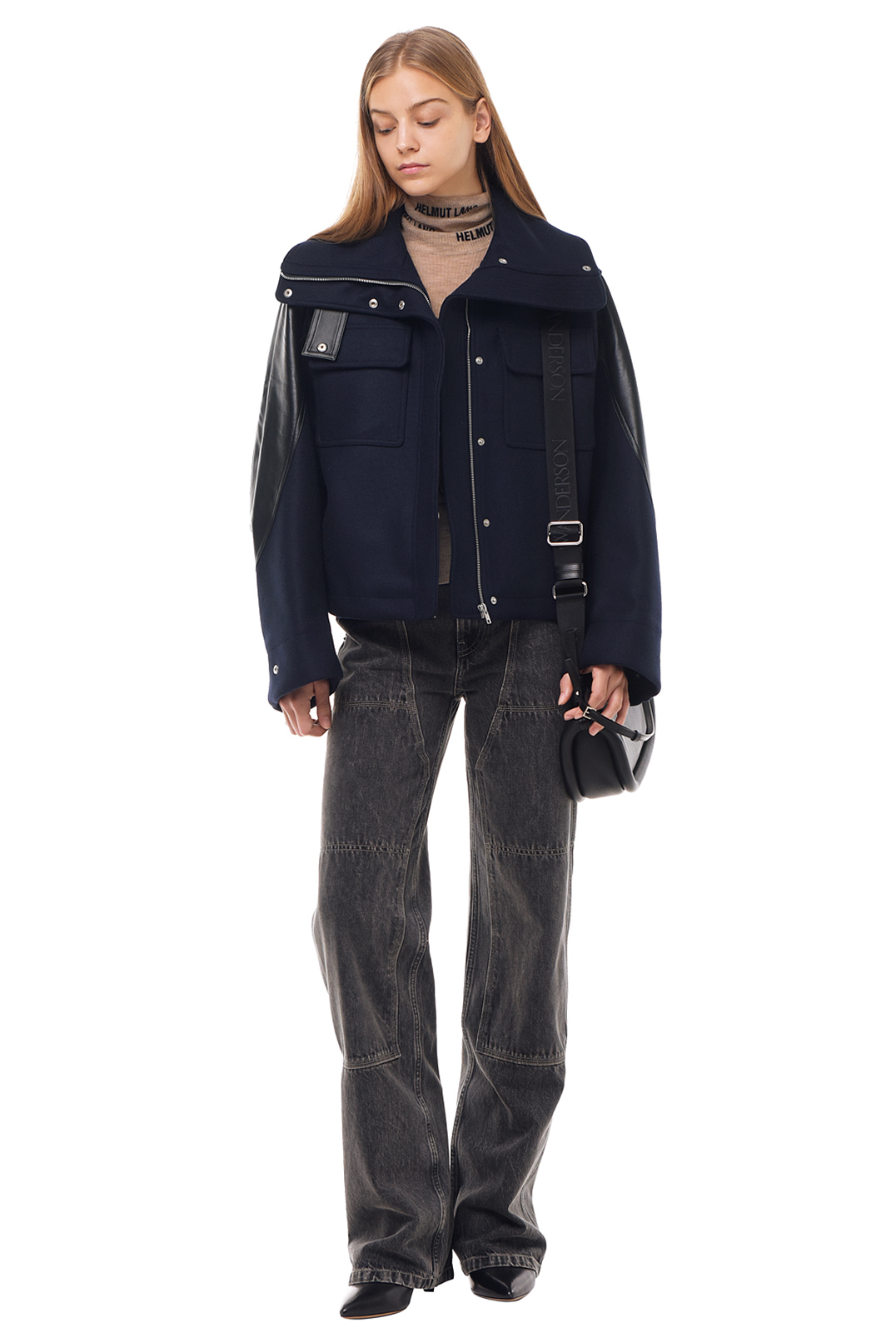 Куртка зі шкіряними деталями HELMUT LANG HL23003