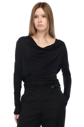 HELMUT LANG Лонгслів із драпіруванням