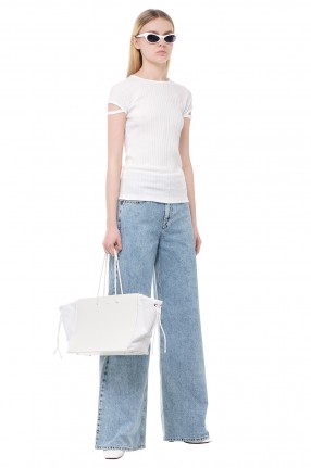 HELMUT LANG Футболка в рубчик 