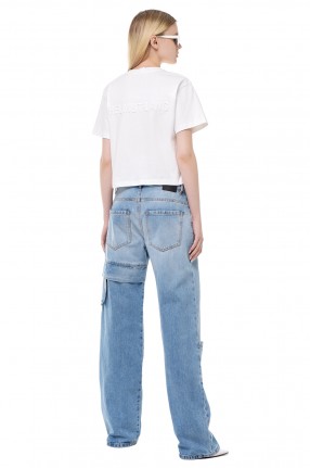 HELMUT LANG Вкорочена футболка з логотипом