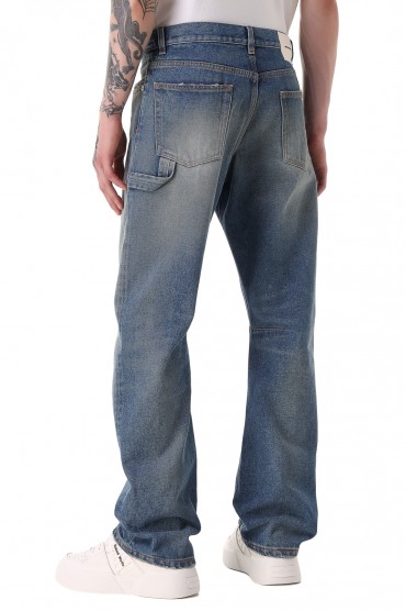 Подовжені джинси з ефектом потертостей HERON PRESTON HPm21023