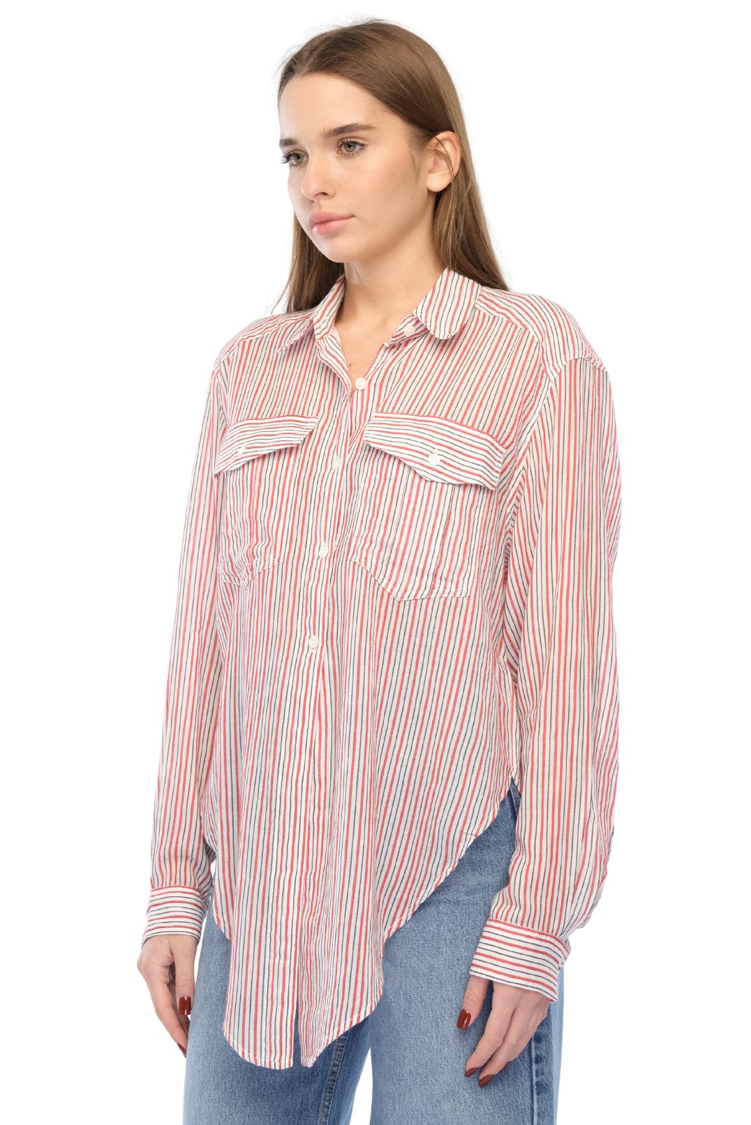 Сорочка в смужку ISABEL MARANT ISB16001