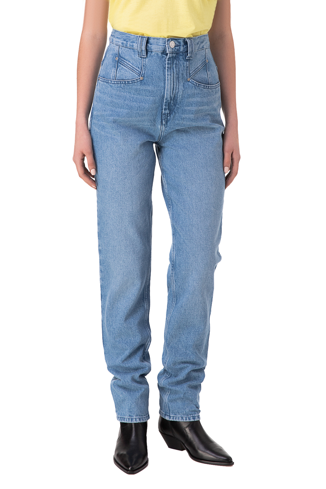 Подовжені джинси з ефектом потертості ISABEL MARANT ISBp10007
