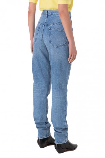 Подовжені джинси з ефектом потертості ISABEL MARANT ISBp10007