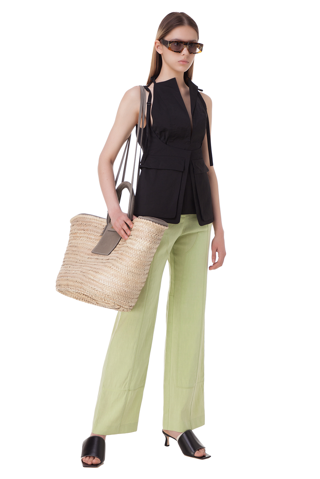 Солом'яна сумка-тоут Le grand panier Soleil JACQUEMUS JACa10010
