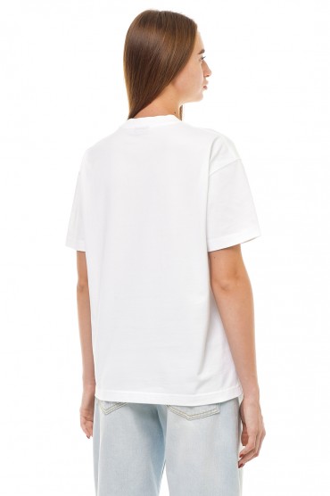 Купить оригинал Футболка з логотипом JACw23013 от бренда JACQUEMUS Футболка з логотипом JACQUEMUS JACw23013