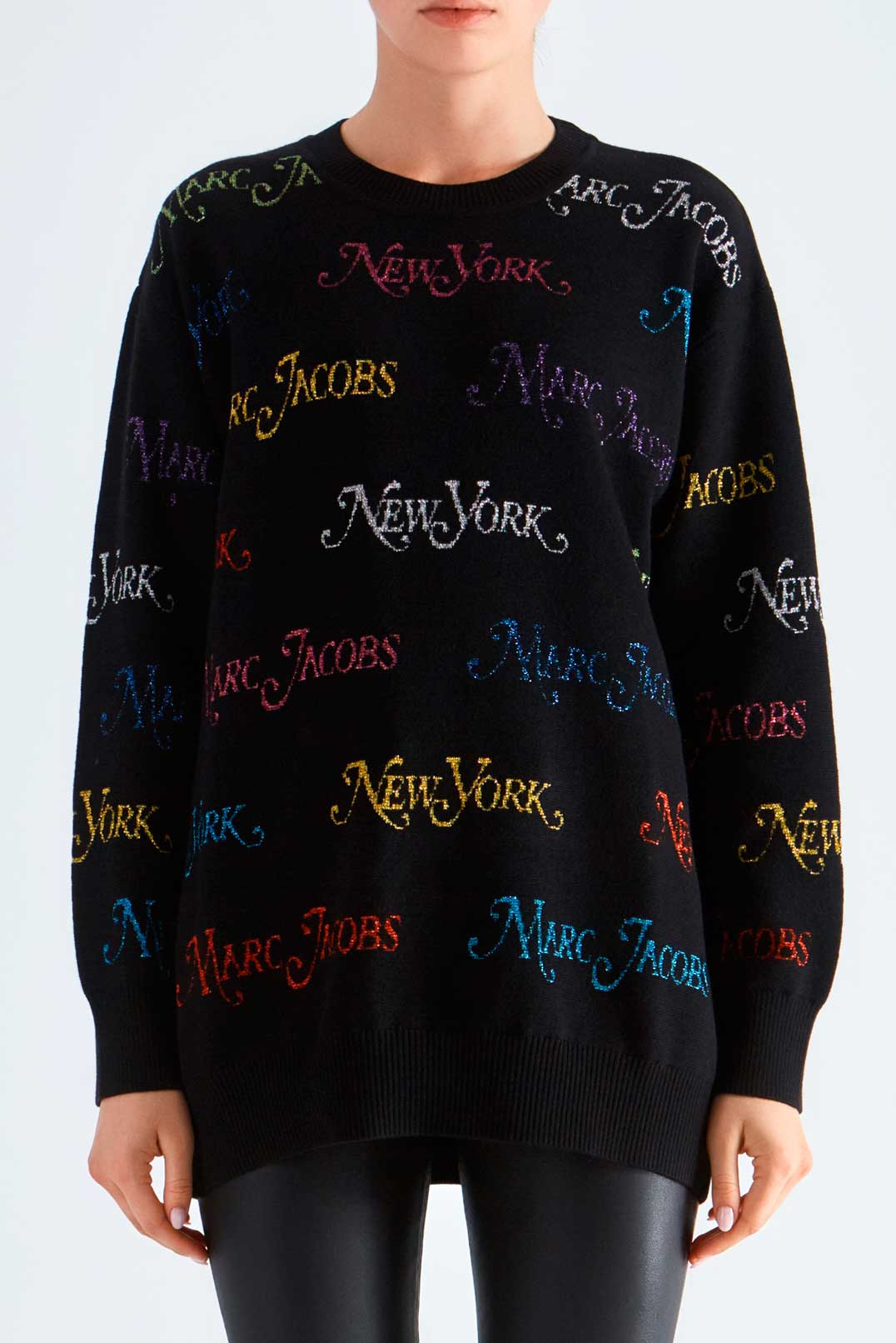 Светр oversize в логотипах MARC JACOBS MJp29006