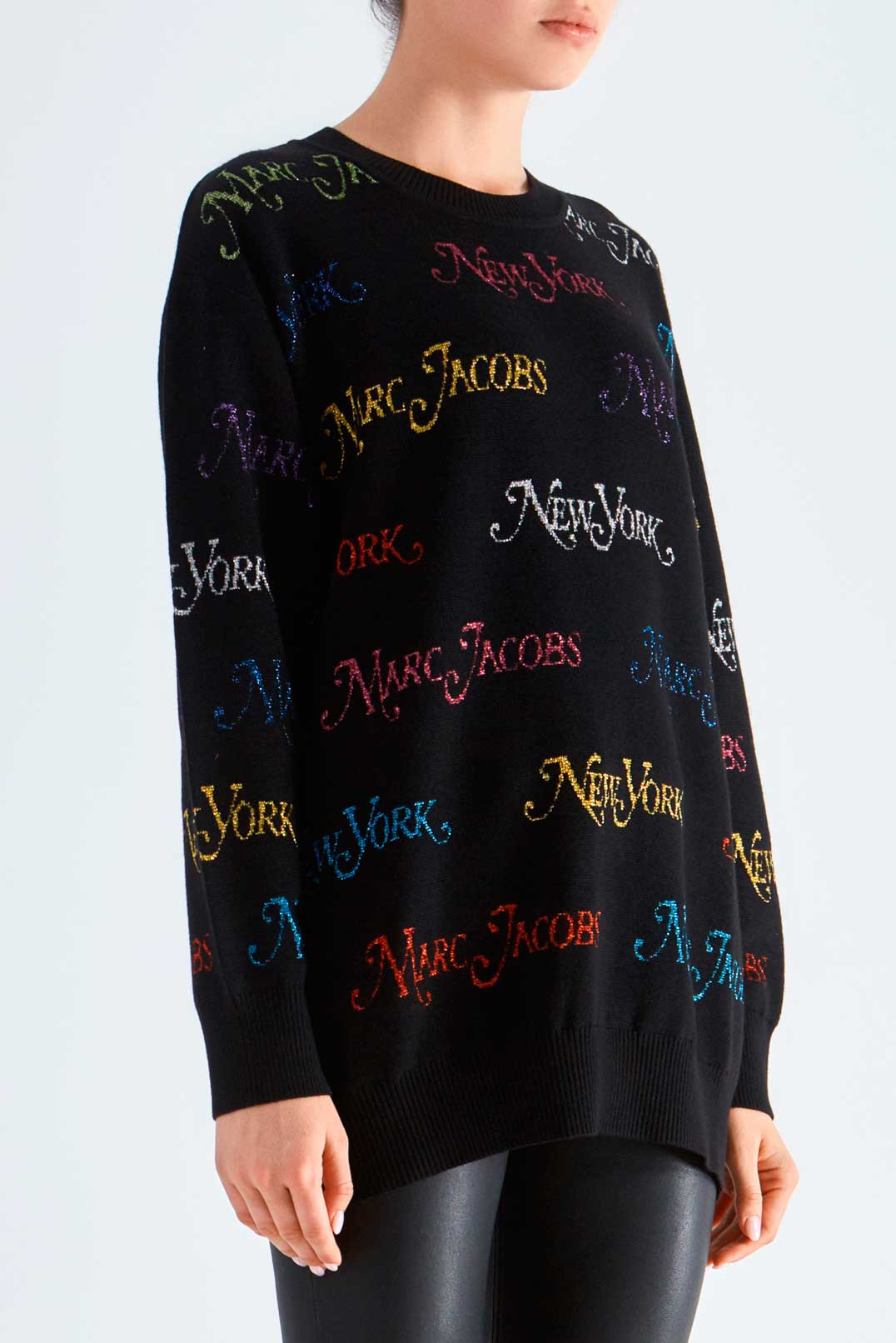 Светр oversize в логотипах MARC JACOBS MJp29006