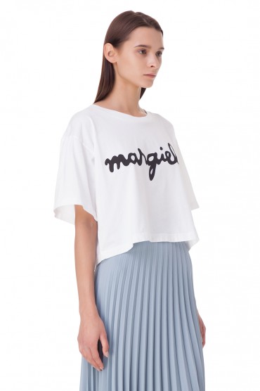 Коротка футболка oversize з логотипом MM6 MAISON MARGIELA MM610003