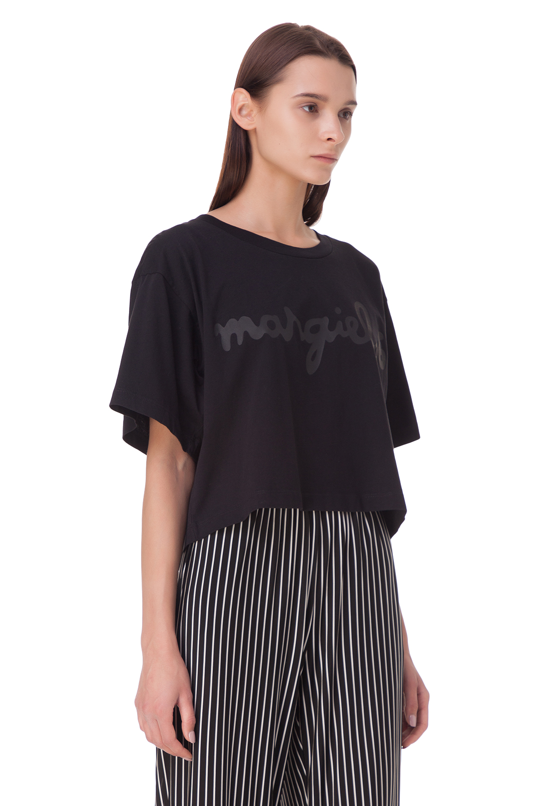 Коротка футболка oversize з логотипом MM6 MAISON MARGIELA MM610009