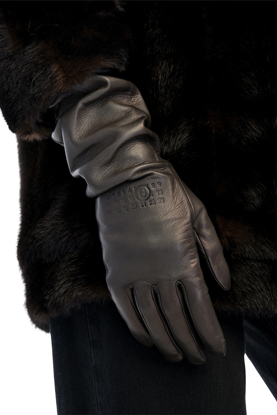 Шкіряні перчатки MM6 MAISON MARGIELA MM6a25012