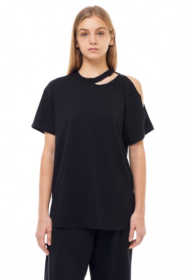 Футболка з розрізом MM6 MAISON MARGIELA MM6w14002