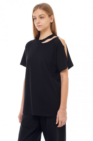 Футболка з розрізом MM6 MAISON MARGIELA MM6w14002