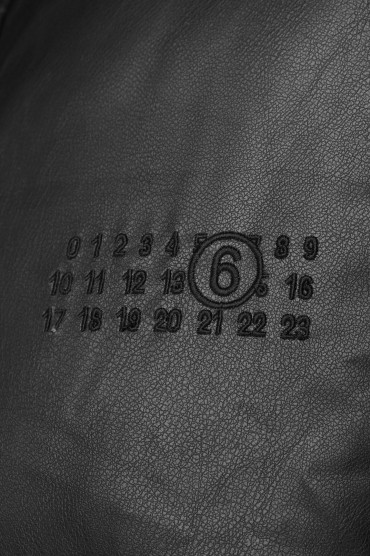 Пуховик з еко-шкіри MM6 MAISON MARGIELA MM6w26021