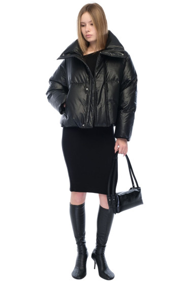 Пуховик з еко-шкіри MM6 MAISON MARGIELA MM6w26021