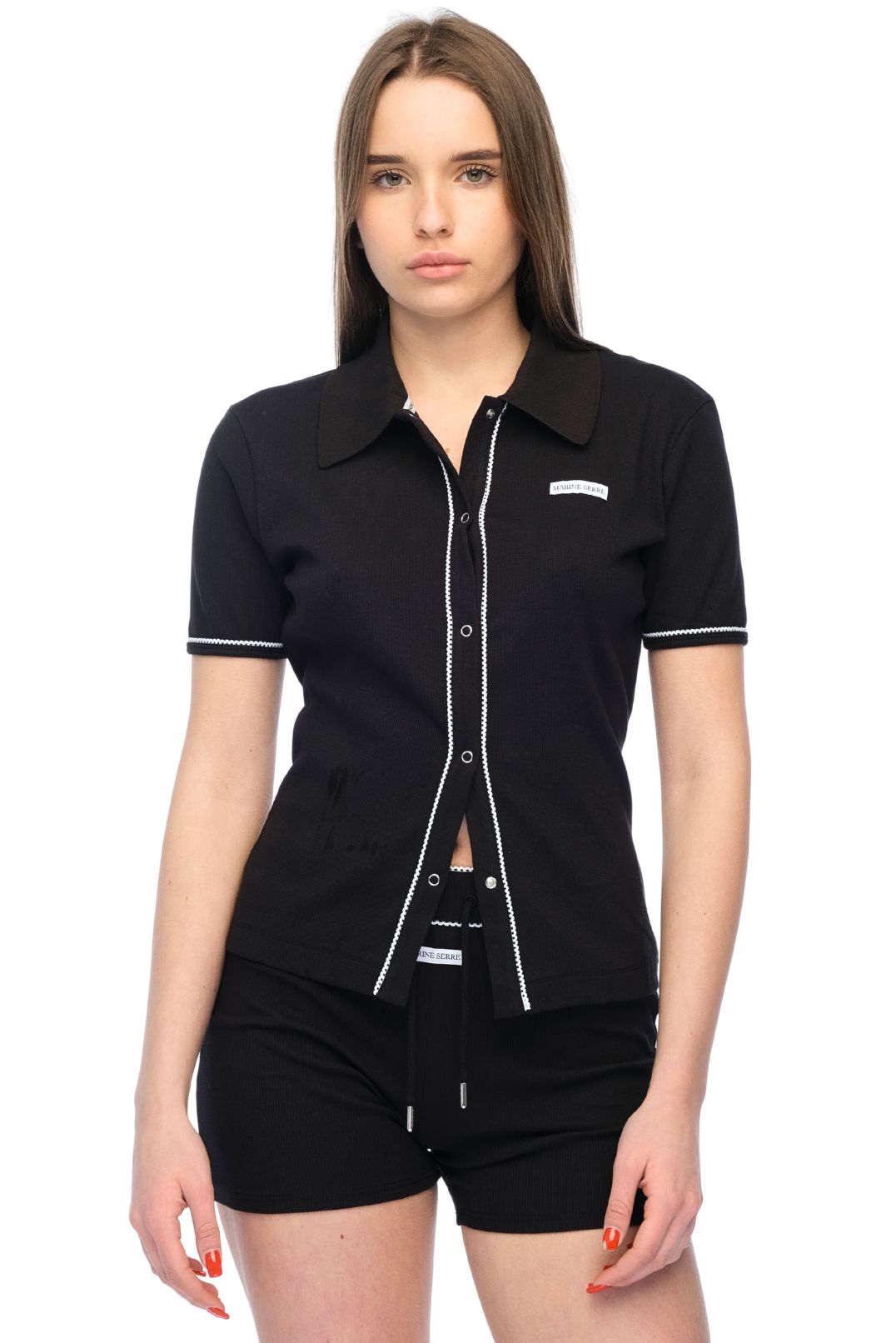 Поло на ґудзиках MARINE SERRE MS16004