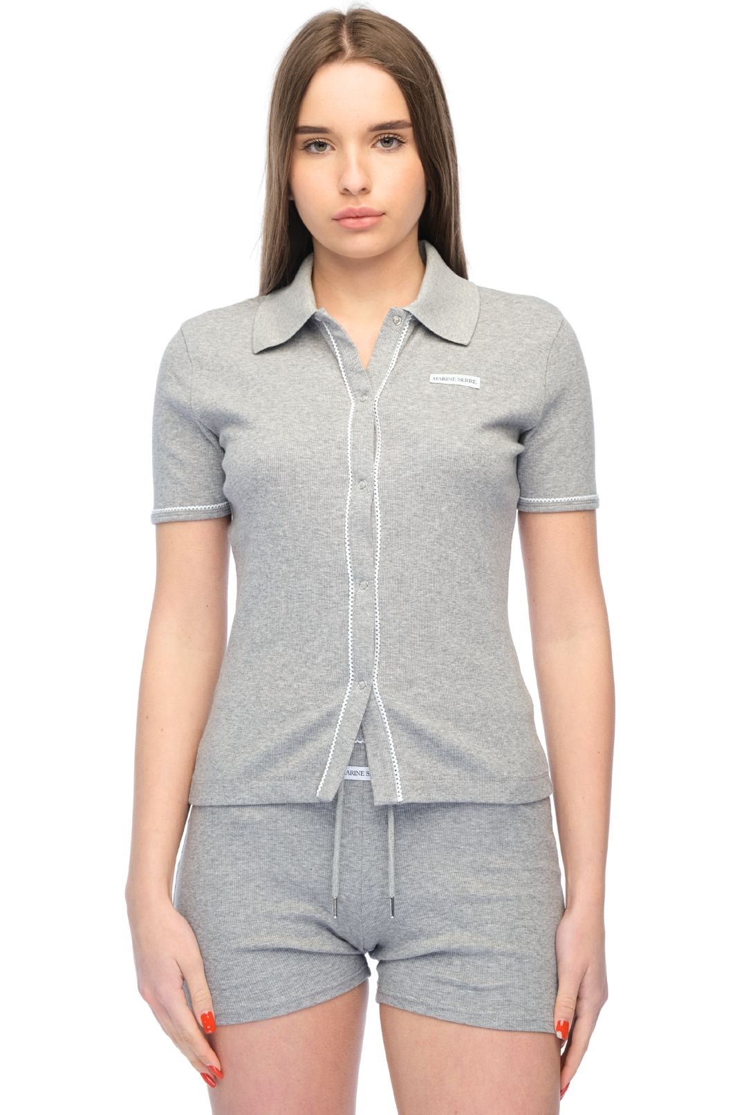 Поло на ґудзиках MARINE SERRE MS16005