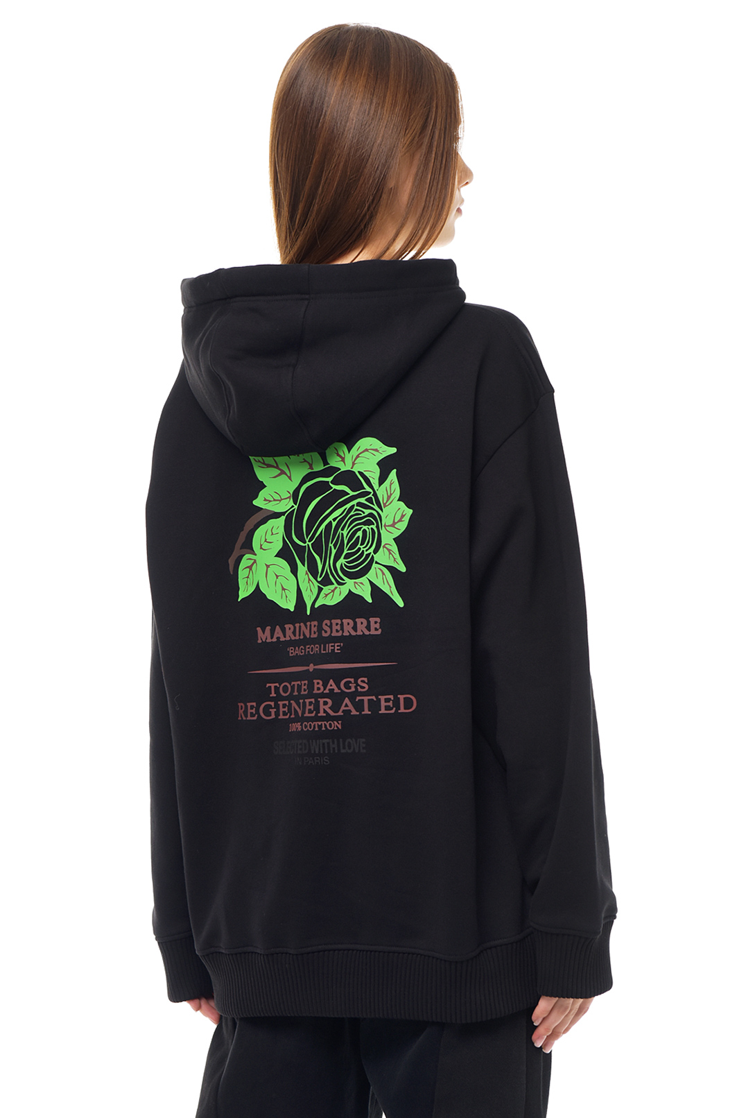 Худі oversize з принтом MARINE SERRE MS23013