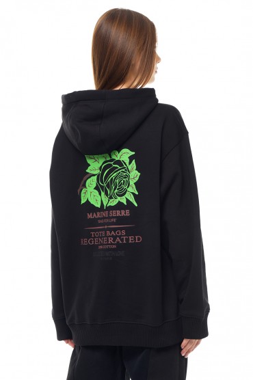 Худі oversize з принтом MARINE SERRE MS23013