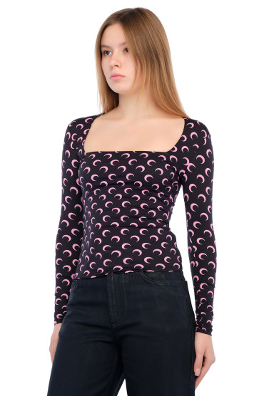 Купить оригинал Лонгслів MS25009 от бренда MARINE SERRE Лонгслів MARINE SERRE MS25009