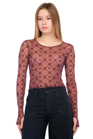 Купить оригинал Лонгслів MS25012 от бренда MARINE SERRE Лонгслів MARINE SERRE MS25012